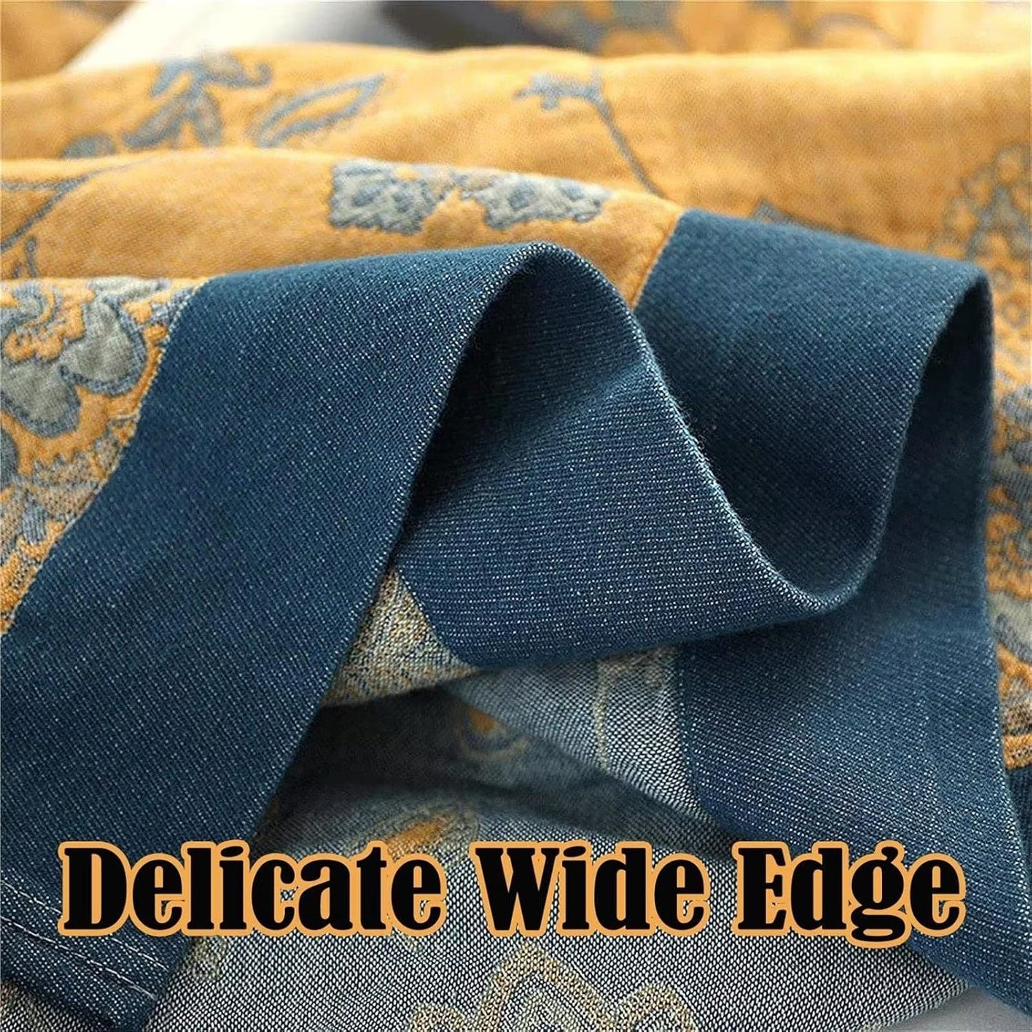 Boho Throw Blanket 100% Cotton Blankets, Super Soft Cozy Warm Blanket, Cotton Quilted Blankets, Versatile KnitWoven Blanket for Couch Sofa Bed Home Decor and Living Room, 78''Wx 90''L