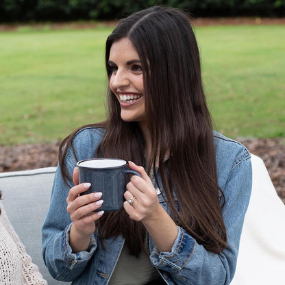 Set of 8 Ceramic Campfire Mugs – 15 Oz, Pink – Coffee & Tea Cups for Home, Work, Travel, Camping – Customizable, Great for DIY, Events, Companies