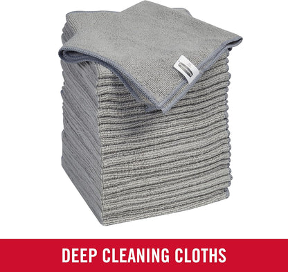 Rubbermaid All Purpose Microfiber Cleaning Cloth Towels, 12"x12", Non-Scratch, Reusable/Washable for Cleaning/Wiping/Polishing for Home/Kitchen/Car (Pack of 300)