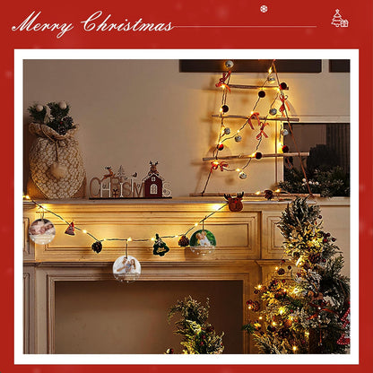 Personalized Christmas Ornaments, Custom Photo & Text 2025 Christmas Tree Ornament, Ideal for Xmas Decorations, Baby Showers, Weddings, Birthdays, Gifts for Mom, Dad, Kids, Pets, Friends