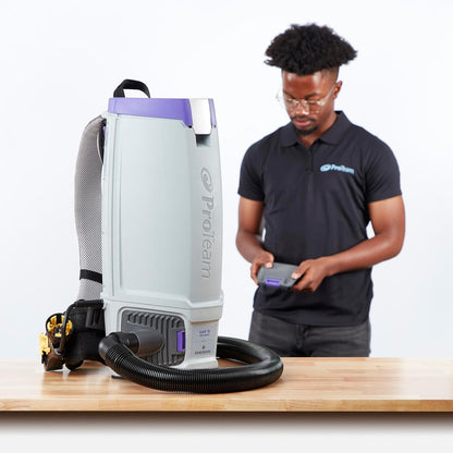 ProTeam GoFit 10 Commercial Backpack Vacuum with 107676 Blower Doors, 1.5 Inch Blower Tool and Hard Surface Tool w/Nylon & Horse Hair Blend Brush Tool Kit, Corded, 107800 + 107676, MegaVac Replacement