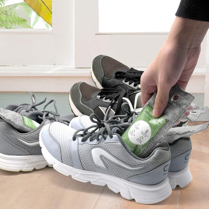 16 Pack Bamboo Charcoal Air Purifying Bag, Activated Charcoal Bags Odor Absorber, Moisture Absorber, Natural Car Air Freshener, Shoe Deodorizer, Odor Eliminators For Home, Pet, Closet (16x50g)