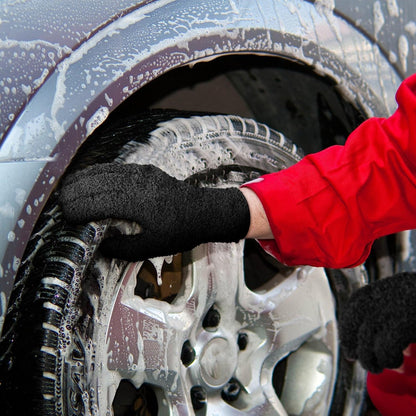 Patelai 3 Pairs Microfiber Plant Dusting Gloves Leaf Cleaning Gloves for Indoor Plants, Blinds, Furniture, House(Small,Black)