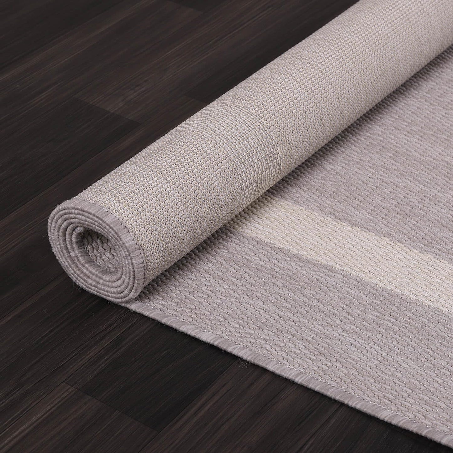 Bordered Outdoor Rug 5x7 Washable Outside Carpet for Indoor Patio Porch Waterproof Easy Cleaning Non Shedding Area Rugs Gray 5 x 7