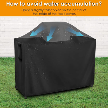 Kingling Outdoor Table Cover for Outdoor Bar Table, 78 Inch Waterproof Patio Bar Table Cover Outdoor Prep Table Covers - 78''L x 36''W x 43''H