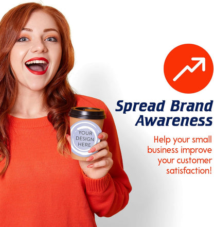 100 Custom Vinyl Stickers - Upload Your own Image, Text, Design, Logo - Personalized Logo Labels for Handmade, Packaging, Bottle, Jars, Candle, Brand Stickers (Lavender Swirls, 6x6)