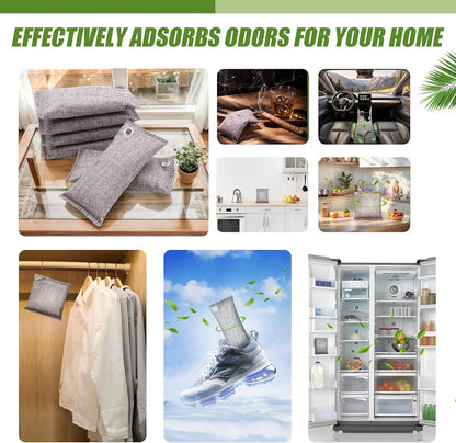 Activated Charcoal Odor Absorber, Odor Eliminator for Strong Odor,Coconut Shell Charcoal Air Purifying Bags for Home Car Closet Pet, Smoke Room Deodorizer