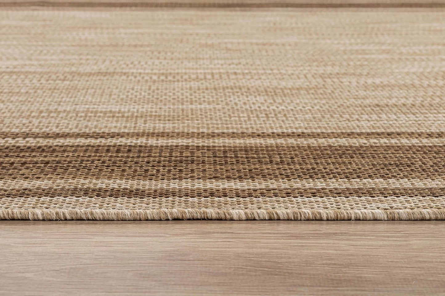 Beverly Rug Large Outdoor Rug 9x12 Modern Bordered Area Rugs for Indoor and Outdoor Patio Deck Porch Garden Waterproof Weather Sun Resistant Washable Outside Carpet (9 x 12 Jute)