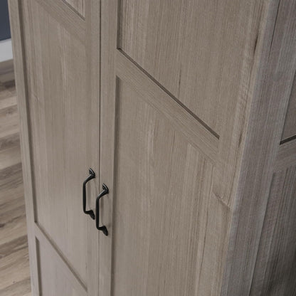 Sauder Select Storage Cabinet, Pantry Cabinet Kitchen Storage with Adjustable Shelves, Bathroom Storage Cabinet, in Silver Sycamore