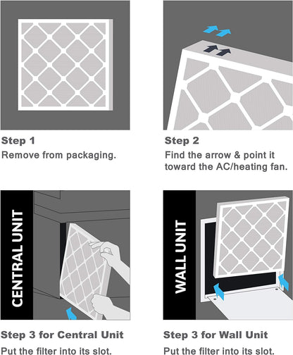 Aerostar 17 1/2x23 1/2x1 MERV 11, Pleated Air Filter, 17 1/2 x 23 1/2 x 1, Box of 6, Made in the USA