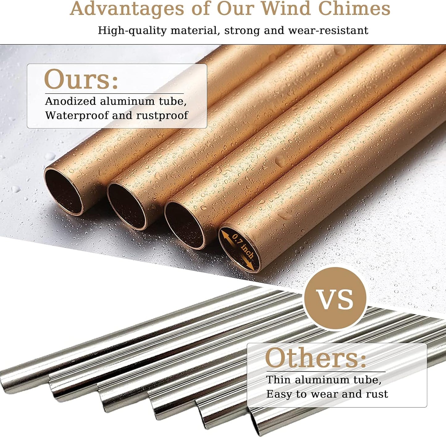 Wind Chimes for Outside, 30" Wooden Sympathy Wind Chimes Memorial Wind Chime for Loss of Loved One Mother Father, Sympathy Gift Home Decor Outdoor Garden Patio