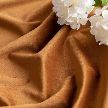 MIULEE Velvet Curtains 84 inches - Pinch Pleated Luxury Room Darkening Curtains for Bedroom Living Room Blackout Thermal Insulated Super Soft Window Drapes Rod Pocket, Gold Brown, 2 Panels