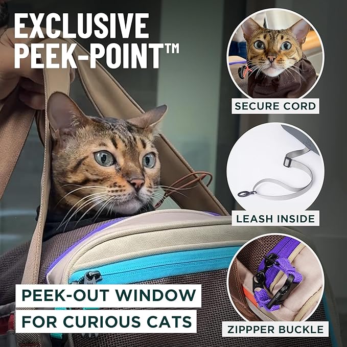 OutdoorBengal Zeppelin™ Airline-Approved Large Cat Carrier Soft – TSA-Approved Pet Carriers with Top Opening for Plane and Car Travel – Kittens or Small Dog Carrier (Black)