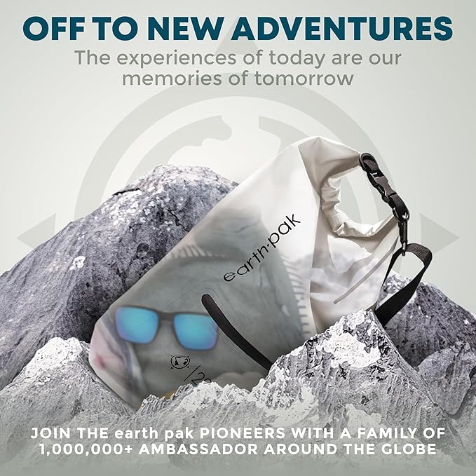 Earth Pak Waterproof Dry Bag with Zippered Pocket - Waterproof Dry Bag Backpack Keeps Gear Dry