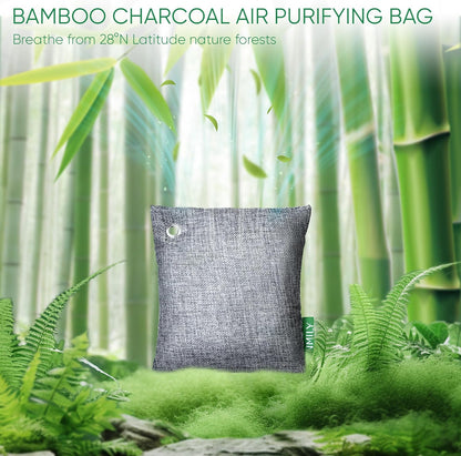 Activated Charcoal Odor Absorber, Odor Eliminator for Strong Odor,Bamboo Charcoal Air Purifying Bags for Home Car Closet Pet, Smoke Room Deodorizer (4 x 500g Large, Unscented)