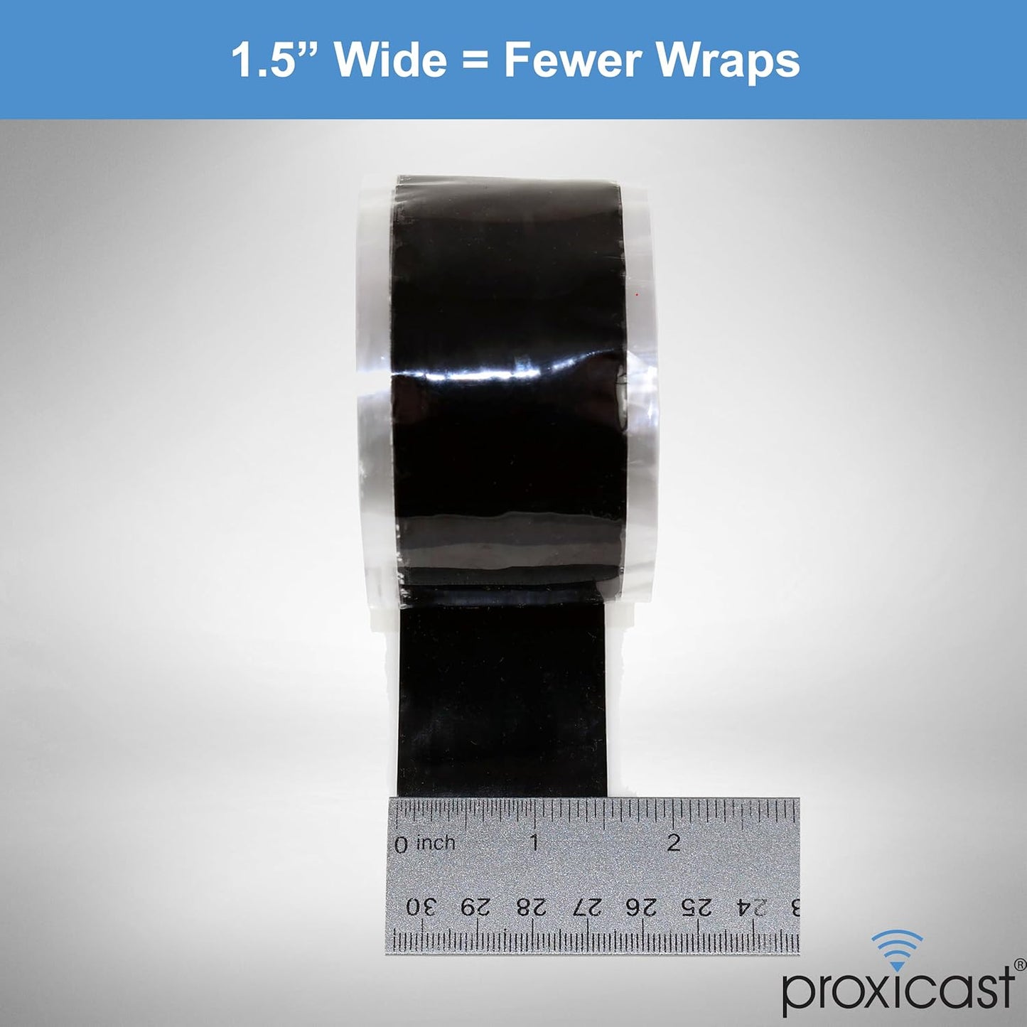 Proxicast Pro-Grade Extra Strong 30mil Weatherproof Self-Fusing Silicone Rubber Sealing Tape For Outdoor Antenna Coax & Electrical Cables, Hose/Pipe Leaks & Emergency Repairs (1.5" x 15' roll) - Black