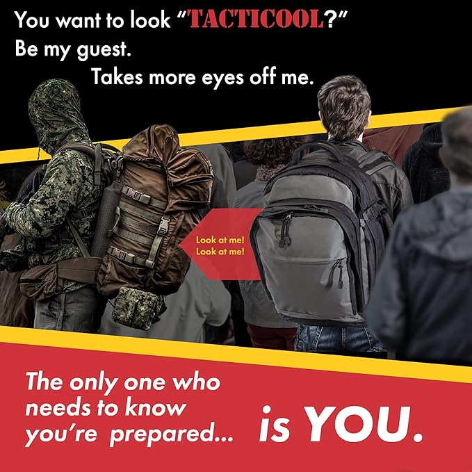 Emergency Zone 5 Person Survival Kit - 53L Backpack with Food, Water, Emergency Guidebook & More