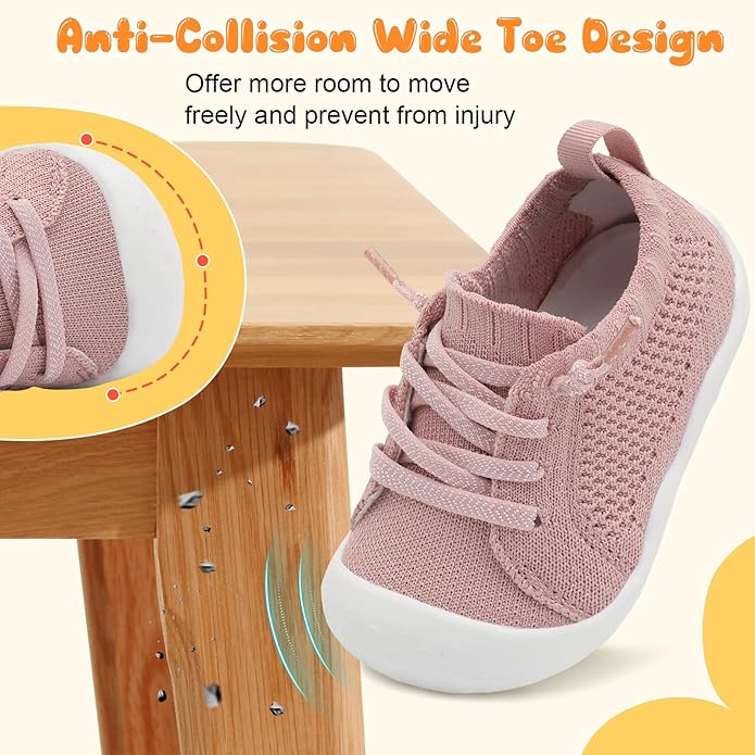 JIASUQI Baby Shoes for Toddler Boys Girls Sneakers Slip on Walking Shoes for Babies