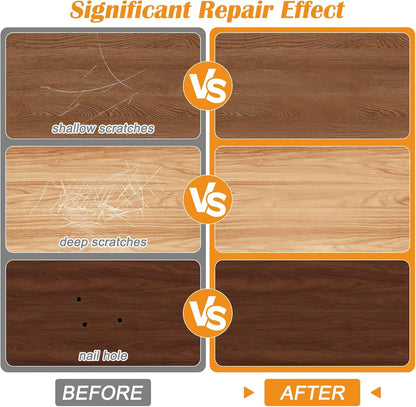 30+2P Wood Filler Sticks, Windspeed 30 Colos Wood Filler Putty Wax Crayons Furniture Repair Kit Putty Stick for Baseboard Cabinets Furniture Floors(with 2 Scrapers)