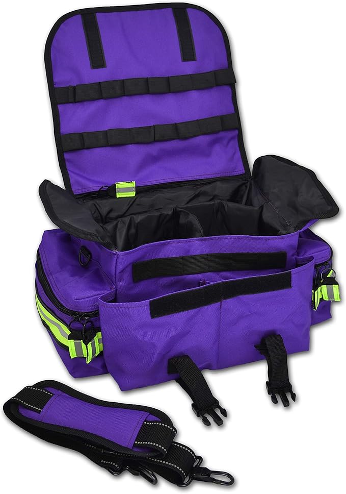 Lightning X Small Medic First Responder EMT Trauma Bag Stocked First Aid Trauma Fill Kit A (Purple)
