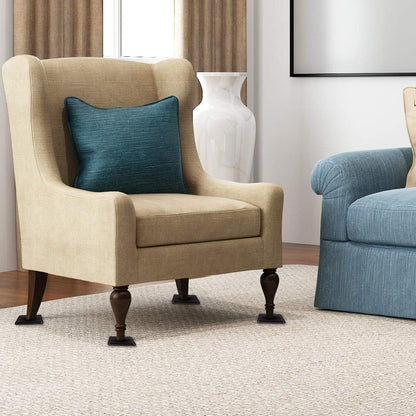 Ezprotekt 16 Pcs Self-Stick Furniture Movers Sliders for Carpet, 2.5 inch Square Self-Adhesive Furniture Moving Pads, Furniture Glides Sliders for Moving Chair Table Desk Bed Sofa Couch (Brown)