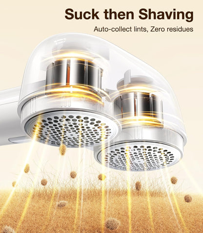 DesertWest Fabric Shaver, 2000mah Rechargable Lint Remover, Lint Shavers to Remove Pilling, Sweater Shaver, Large Electric Shaver for Clothes Couch Furniture