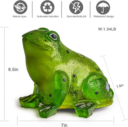 TIJNN Solar Frog Lights Deck Decorative Lighting Statue Lawn Patio Backyard Outdoor Garden Decoration Housewarming Gift