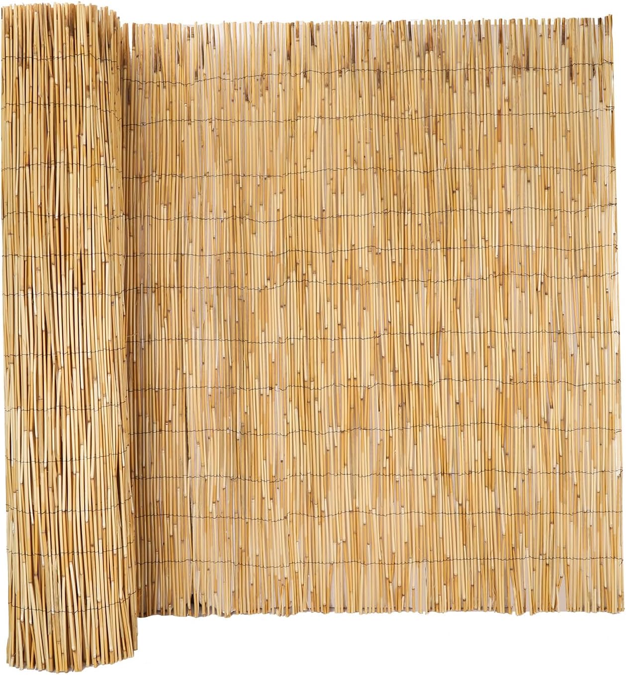 Natural Reed Fencing, Reed Screen Curtain Eco-Friendly for Garden,Balcony,Outdoor,Backyard Patio Decors Fence Rolls-4FT x 13FT （1.2m x 4m Approx）