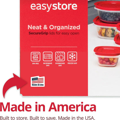 Rubbermaid EasyStore Containers, 44-Piece Set, Food Storage Containers, Food Storage Containers with Lids