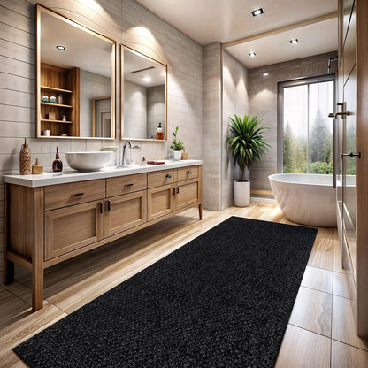 CAMILSON Easy Jute Rug 2x3, Indoor Outdoor Dark Gray Color Farmhouse Area Rugs for Living Room and Kitchen Rug, Solid Boho Woven Design, Easy-Cleaning, Washable Outside Carpet Alfombras (2 x 3)