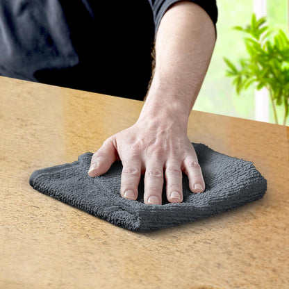 Avalon Towels Terry Bar Mop Towels (Value Pack of 36) Size 14"x17" – Absorbent and Durable, Multipurpose Cleaning Rags, Cotton Cleaning Cloths, Terry Cloth Rags, Reusable Shop Rag (Grey)