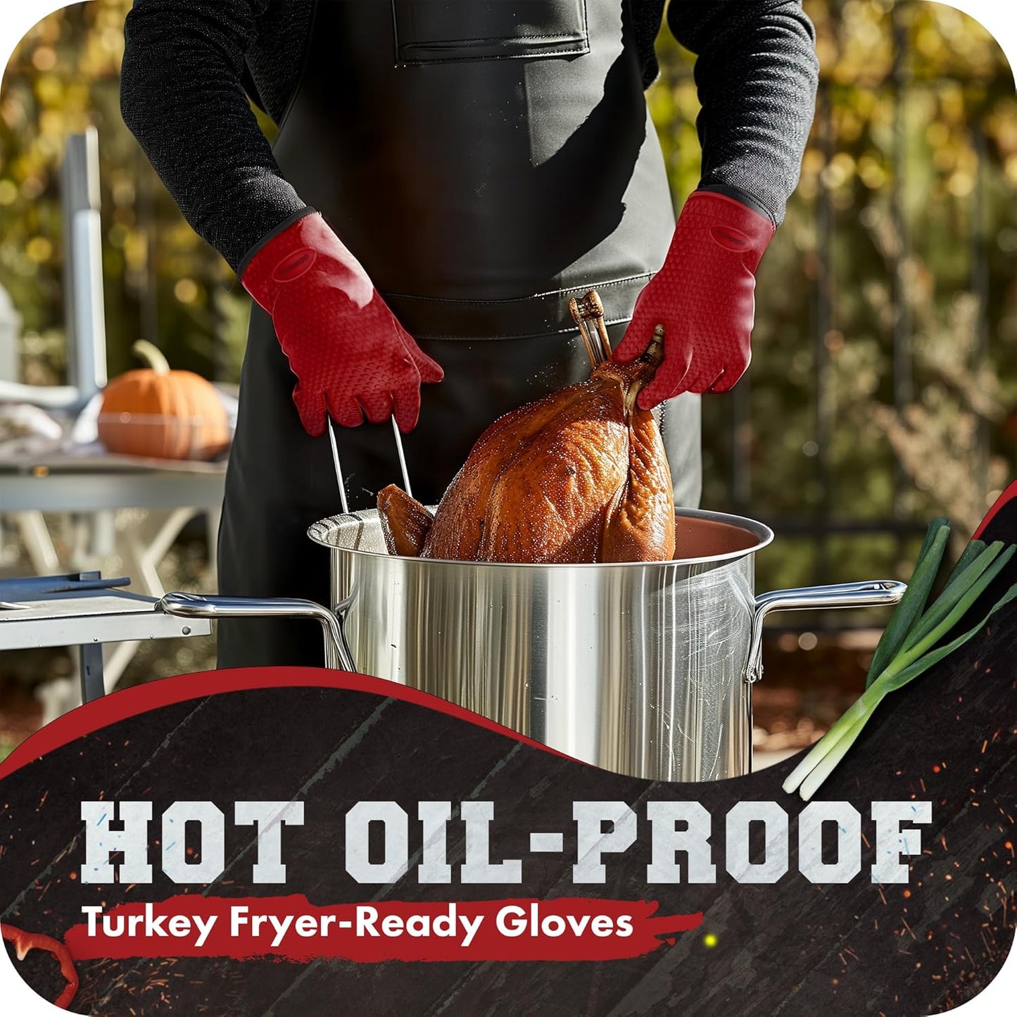 KITCHEN PERFECTION Silicone Smoker Oven Gloves - Extreme Heat Resistant BBQ Gloves - Handle Hot Food Right on Your Smoker Grill Fryer Pit | Waterproof Oven Mitts | Superior Value Set + 3 Bonuses