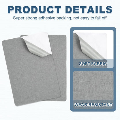 PATIKIL 8x11 Inch Linen Repair Patches, 2Pcs Self-Adhesive Fabric Patch for Sofas Tote Bags Furniture Car Seats Clothes Tents, Light Blue