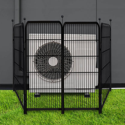 Garden Fencing 36 Inch High, 4 Panels Total 8.9 Ft(L) Dog Fence Outdoor for Yard, 4 One-Sided Plate, No Door, Anti Dig Fence Barrier, Dog Pen, Rabbit Fences, Garden Fences and Borders