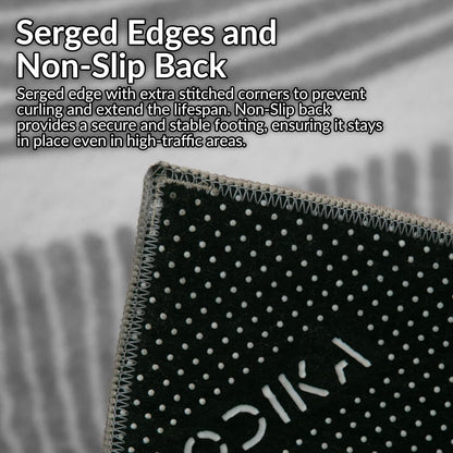 Zen Garden Area Rug - Ultra Soft Area Rug 3x5, Non Slip, Stain Resistant Living Room Rug, Washable Area Rugs for Living Room, Rugs for Bedroom (Gray, 3x5)