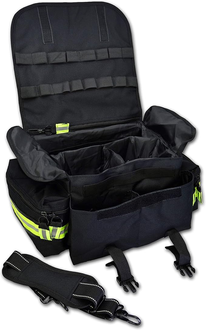 Lightning X Small First Responder EMT EMS Trauma Bag Stocked First Aid Fill Kit B (Black)