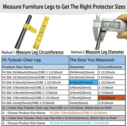 Rectangle U Shaped Chair Leg Tips Caps with Felt Pads,Furniture Feet Protector Slide Smoothly Glides No Scratches No Noise Protect Hardwood Floor,Fit 10mm(25/64inch) Diameter Tubular Leg (White 8PCS)