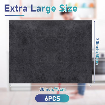 Newwiee 6 Pcs Extra Large Microfiber Cleaning Cloth 30" x 20" Washable Reusable Microfiber Towel Streak Free Lint Free Cloth for Cleaning Home Glass Office Window Bathrooms (Gray)