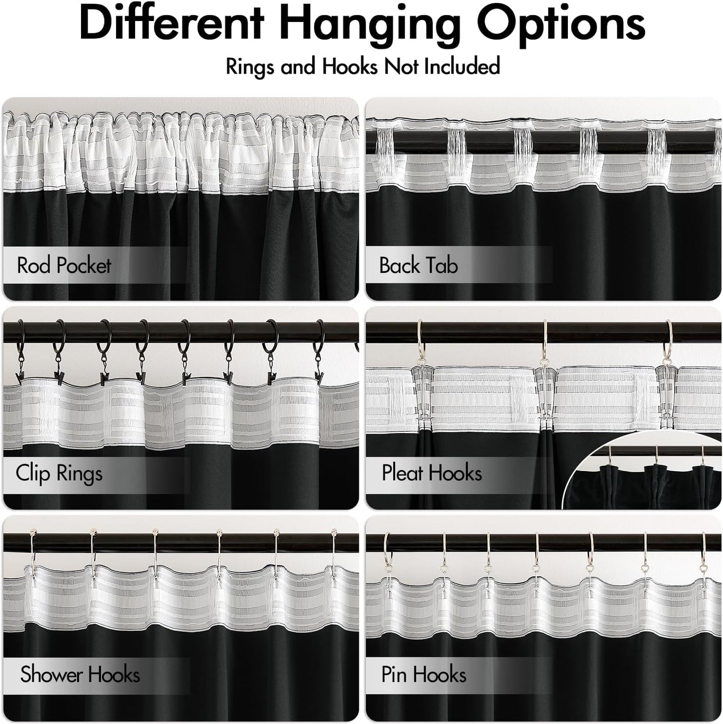 MIULEE Black Velvet Curtains 108 inches Long 2 Panels - Luxury Pinch Pleated Room Darkening Window Drapes for Bedroom Living Room Thermal Insulated Super Soft Blackout, Back Tab Rod Pocket