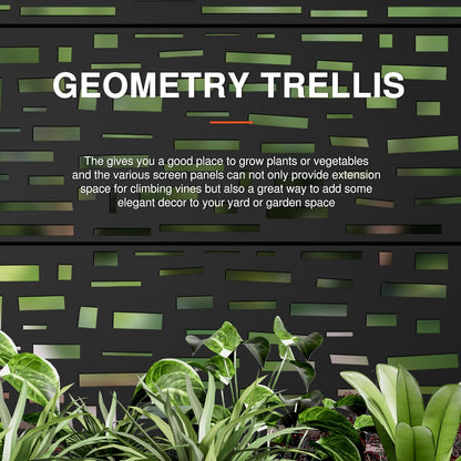 Casaphoria Metal Raised Garden Bed with Trellis and Wheels, 72"x35"x16" Planter Box for Climbing Plants, Vegetables & Vines, Features Drainage Holes and Privacy Screen (Black-Gerald)