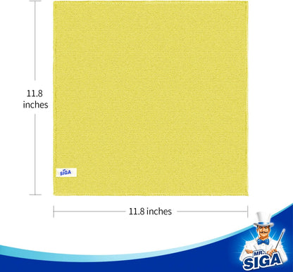 MR.SIGA Microfiber Cleaning Cloth, All-Purpose Cleaning Towels, Pack of 50, Size 11.8 x 11.8 in