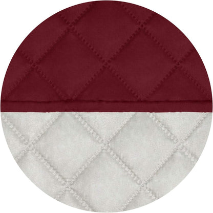 PureFit Reversible Quilted Sofa Cover, Water Resistant Slipcover Furniture Protector, Washable Couch Cover with Non Slip and Elastic Straps for Kids, Dogs, Pets (XX Large, Red/Ivory)