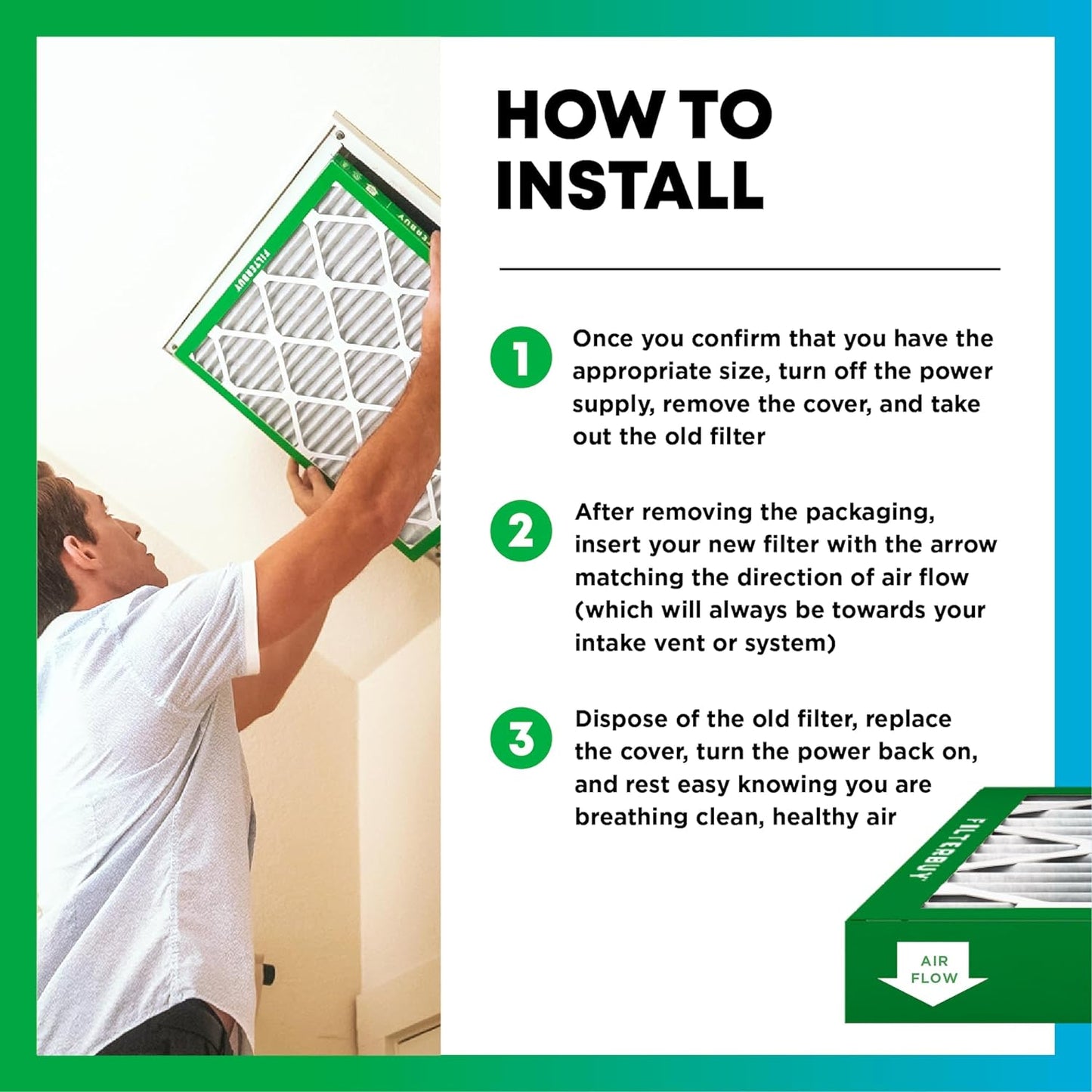 Filterbuy 12x30x1 Air Filter MERV 8 (MPR 700) Dust Defense Replacement (6-Pack), Electrostatic Pleated HVAC AC Furnace Filters, Made in USA (Actual Size: 11.88 x 29.88 x 0.75)