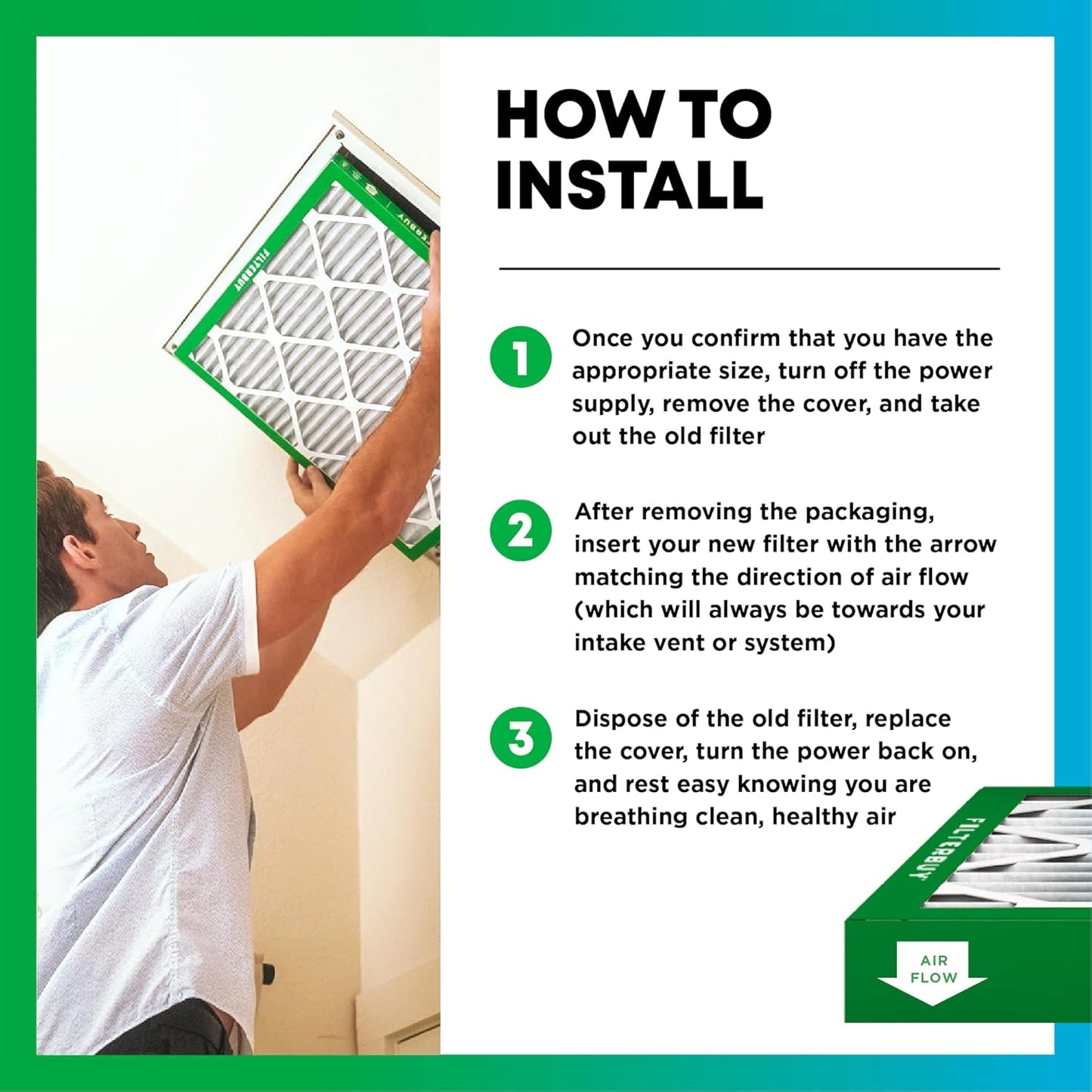 Filterbuy 18x24x2 Air Filter MERV 8 (MPR 700) Dust Defense Replacement (6-Pack), Electrostatic Pleated HVAC AC Furnace Filters, Made in USA (Actual Size: 17.38 x 23.38 x 1.75)