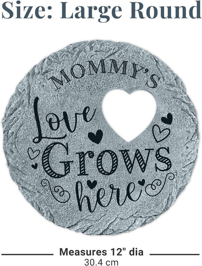 Let's Make Memories Personalized Garden Stone - Resin - Custom Garden Décor - Heart Stepping Stone - for Dad - for Father's Day