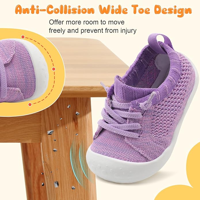 JIASUQI Baby Shoes for Toddler Boys Girls Sneakers Slip on Walking Shoes for Babies