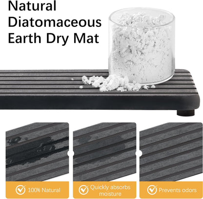 Sponge Holder for Kitchen Sink,Sink Caddy Organizer With Stone Drying Tray, Stainless Steel Kitchen Countertop Organizer for Sponge Soap Dispenser Black