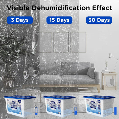 W&E Choice Moisture Absorbers, Fragrance-Free Dehumidifier Boxes for Home, Bathroom, Closet, RV & Car, 3 Pack 12.7 OZ