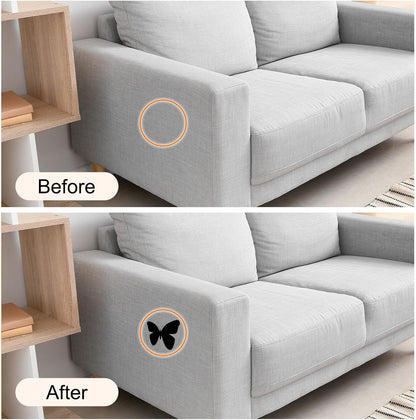 Repair Patches Repair Tape Self-Adhesive DIY Repair Patch Linen Gear Patch for Sofa, Furniture, Chair, Clothing,Tents,17x158 Inch,Grey