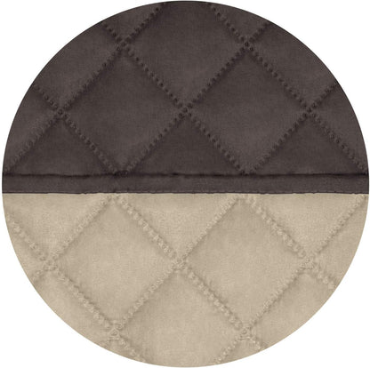 PureFit Reversible Quilted Sofa Cover, Water Resistant Slipcover Furniture Protector, Washable Couch Cover with Non Slip and Elastic Straps for Kids, Dogs, Pets (Chair, Chocolate/Beige)
